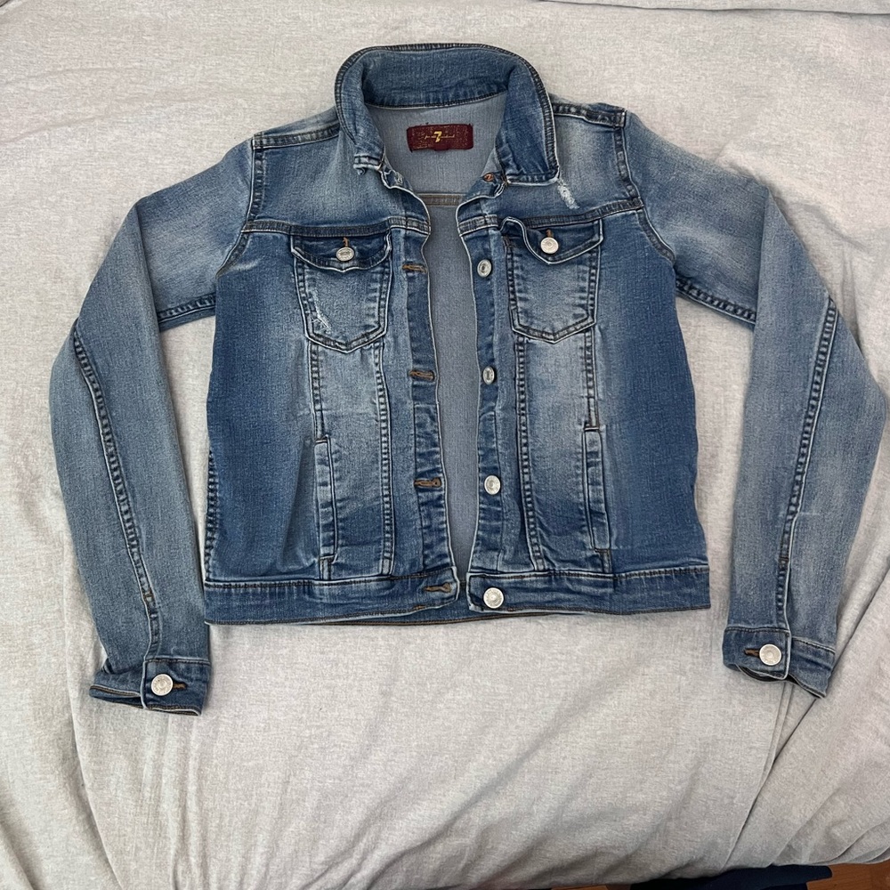 7 For All Mankind Girls Jean Jacket size XL EUC!